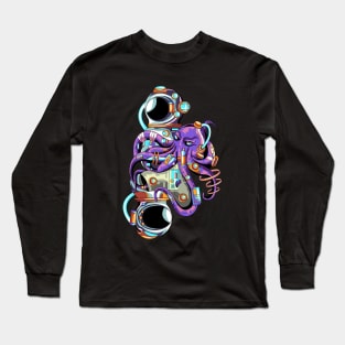 octopus space astronaut Long Sleeve T-Shirt